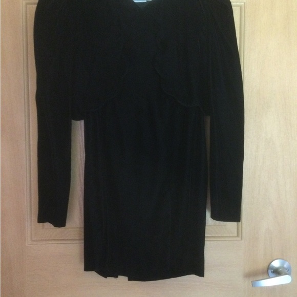 Roberta Vintage Two Piece Black Dress Size 5/6 - Picture 1 of 4